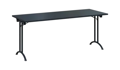 SLA 180 lak skládací jednací stůl 1800x700, deska 25 mm, podnož černý lak, deska antracit